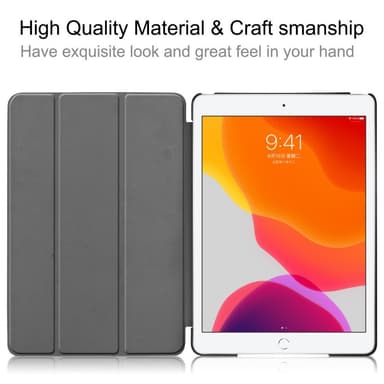 Apple iPad 10.2 2021/2020/2019 Trifoldet Stand Tablet-Taske - Rød