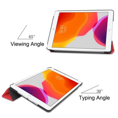 Apple iPad 10.2 2021/2020/2019 Trifoldet Stand Tablet-Taske - Rød