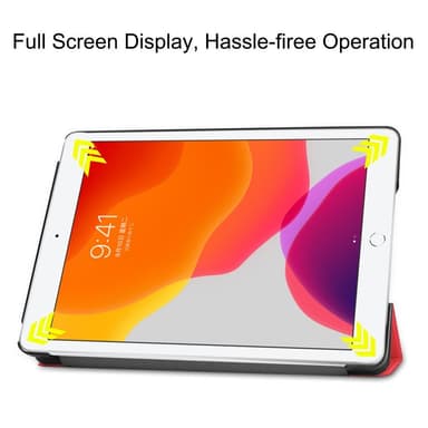 Apple iPad 10.2 2021/2020/2019 Trifoldet Stand Tablet-Taske - Rød