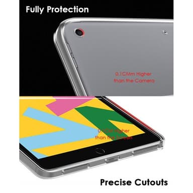 iPad 10.2 2021/2020/2019 Klar gennemsigtig TPU-dækketui skal