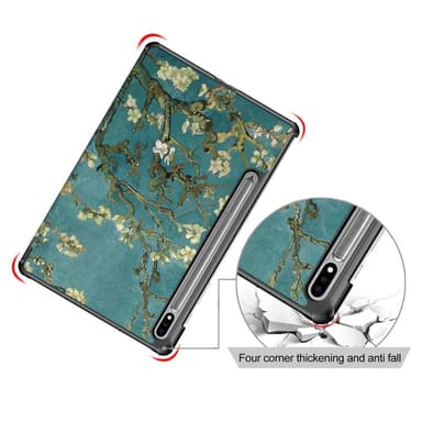 Trifoldet stativ Smart Taske til Samsung Galaxy Tab S7 FE/Tab S7 Plus/Tab S8+