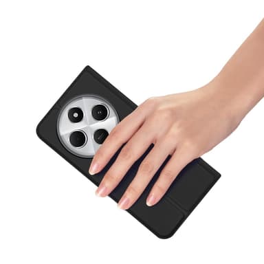 DUX DUCIS Skin Pro Series Taske med Kortspor Xiaomi Redmi 14C - Sort