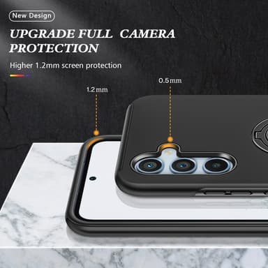 Til Samsung Galaxy A26 5G Hybrid Cover med Roterbar Ringholder