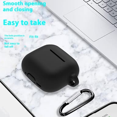 Til AirPods 4 6 i 1 Tilbehør Taske Stropholder Ørekroge Halsrem Nøglering - Hvid