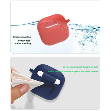 Til AirPods 4 6 i 1 Tilbehør Taske Stropholder Ørekroge Halsrem Nøglering - Hvid