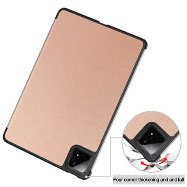 Slim Fit Cover Case til Xiaomi Pad 7 Auto Wake / Sleep - Rose Gold