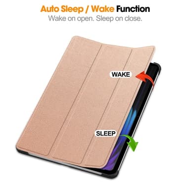 Slim Fit Cover Case til Xiaomi Pad 7 Auto Wake / Sleep - Rose Gold