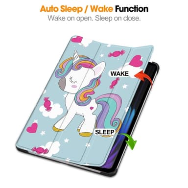 Slim Fit Cover Case til Xiaomi Pad 7 Auto Wake / Sleep - Unicorn