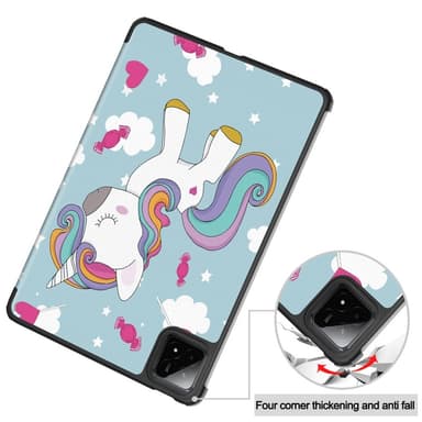 Slim Fit Cover Case til Xiaomi Pad 7 Auto Wake / Sleep - Unicorn