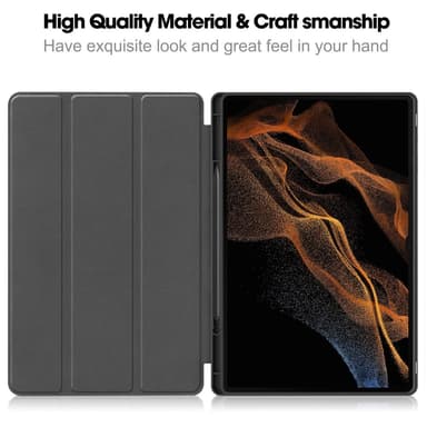Til Samsung Galaxy Tab S10 Ultra Stativcover Stødsabsorberende Cover med Pen Holder