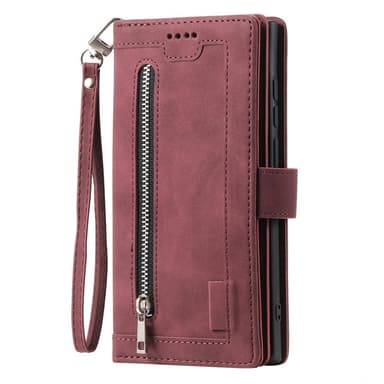 Til Samsung Galaxy S25 Ultra 5G Etui med Lynlåslomme og 9 Kortlommer