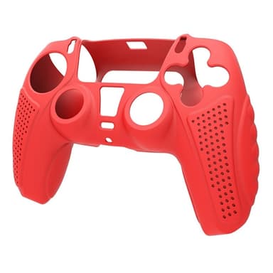 HONSON Protective Case Shell til Sony Playstation 5 Anti-Slip Silikone Skin Cover - RØD