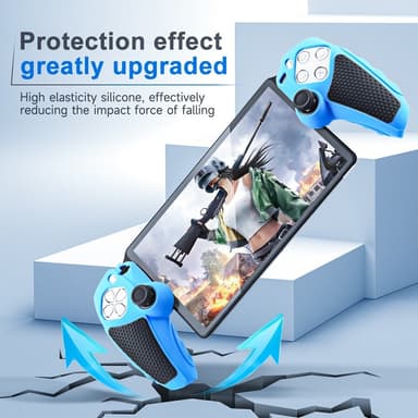 Playstation 5 / PS5 Silikone Skin Cover Case Anti-Slip Protection + Joystick Caps - Sort