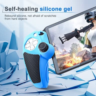 Playstation 5 / PS5 Silikone Skin Cover Case Anti-Slip Protection + Joystick Caps - Sort