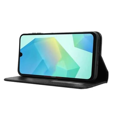 Wallet Stand Flip-telefonetui til Samsung Galaxy A16 5G / A16 4G - Sort