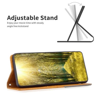BINFEN COLOR Til Samsung Galaxy A56 Stødsikkert Pungcover – Brun
