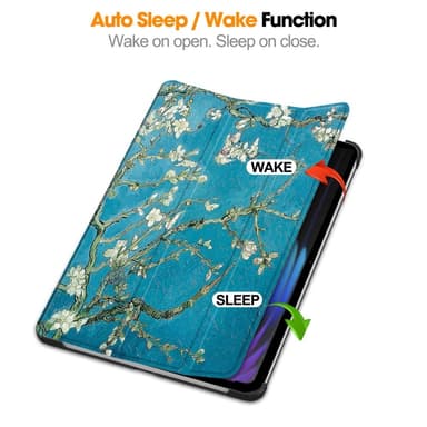 Slim Fit Cover Case til Xiaomi Pad 7 Auto Wake / Sleep - Apricot Blossom