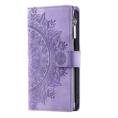 Til Samsung Galaxy A56 tegnebogscover Cover Shell Mandala Blomstermønster - Lilla