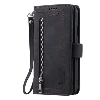 Til Samsung Galaxy A26 5G Etui med Lynlåslomme og 9 Kortlommer