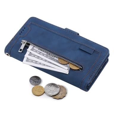Til Samsung Galaxy S25 Ultra 5G Etui med Lynlåslomme og 9 Kortlommer