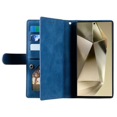 Til Samsung Galaxy S25 Ultra 5G Etui med Lynlåslomme og 9 Kortlommer