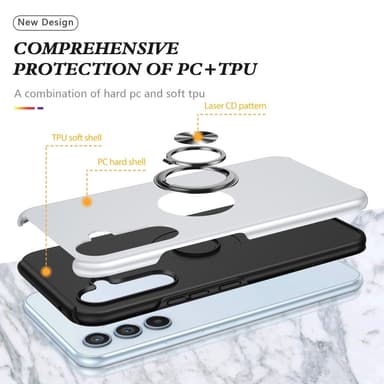 Samsung Galaxy S25 / S24 Fingerring Kickstand Hybrid Taske
