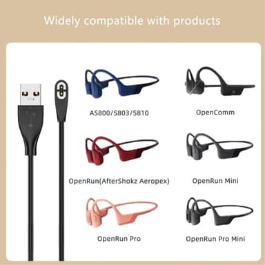 Oplader til Shokz OpenComm AS800 AS810 AS700 AS660 S661 Bone Conduction