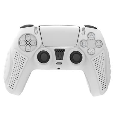 HONSON Protective Case Shell til Sony Playstation 5 Anti-Slip Silikone Skin Cover - Hvid