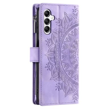 Til Samsung Galaxy A56 tegnebogscover Cover Shell Mandala Blomstermønster - Lilla