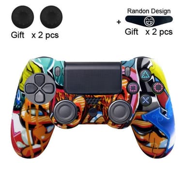 Etui til Sony PlayStation 4 Pro Slim PS4 Anti-Slip Silikone Skin Cover - Blå Y