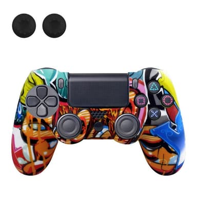 Etui til Sony PlayStation 4 Pro Slim PS4 Anti-Slip Silikone Skin Cover - Blå Y