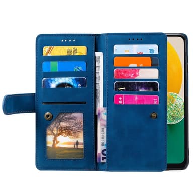 Til Samsung Galaxy A56 5G Etui med Lynlåslomme og 9 Kortlommer