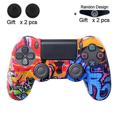Etui til Sony PlayStation 4 Pro Slim PS4 Anti-Slip Silikone Skin Cover - Blue R