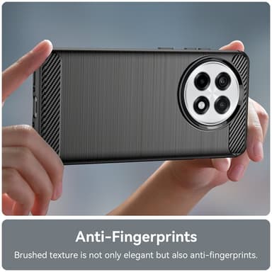 Telefoncover TPU Shell Bagcover Carbon OnePlus 13R - Sort