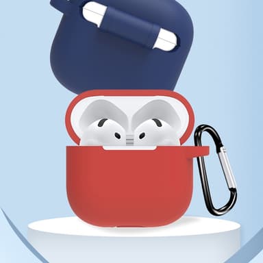 Til AirPods 4 6 i 1 Tilbehør Taske Stropholder Ørekroge Halsrem Nøglering - Rose