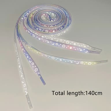 140 cm reflekterende snørebånd til sneakers Lærredssko Basketballsko mm - Red Pink Heart