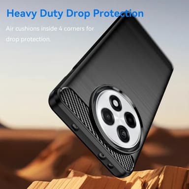 Telefoncover TPU Shell Bagcover Carbon OnePlus 13R - Sort