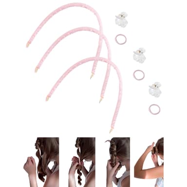 Heatless Curling Rod Sæt - Pink