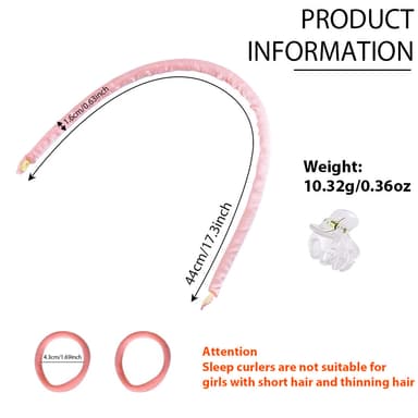 Heatless Curling Rod Sæt - Pink