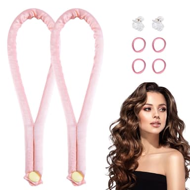Heatless Curling Rod Sæt - Pink
