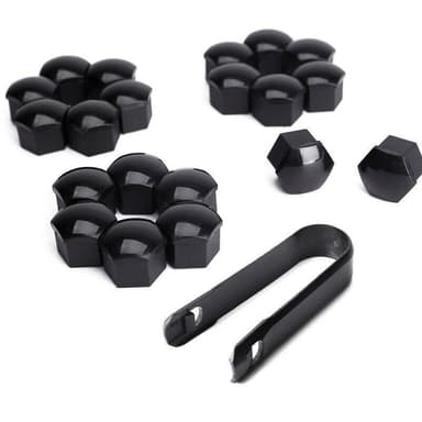 Hjulmøtrikkappe med afmonteringsværktøj, 20-pak 21 mm