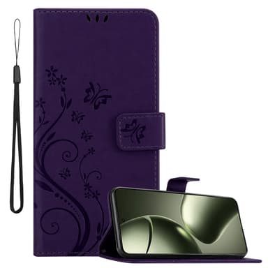 Xiaomi 14T Pungetui Cover Blomster (Lilla)