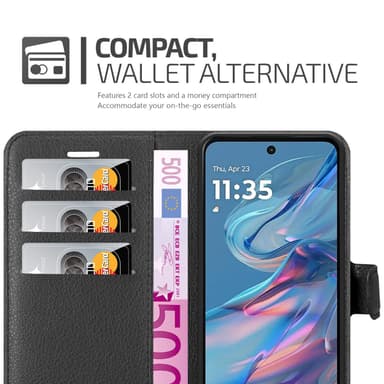 Motorola MOTO G45 Pungetui Cover Case (Sort)