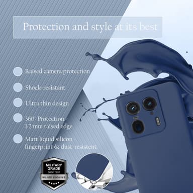 Motorola Moto Edge 50 Ultra Cover Etui Case (blå)