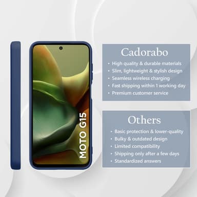Motorola Moto G15 Cover Etui Case (blå)