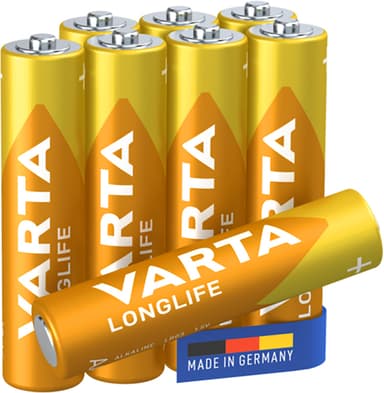 Varta Longlife AAA-batterier (8-pak)