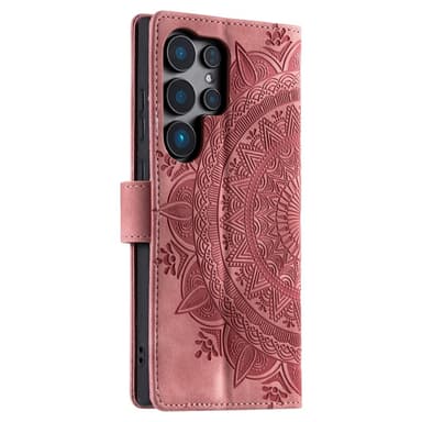 Til Samsung Galaxy S25 Ultra tegnebogscover Cover Shell Mandala Blomstermønster