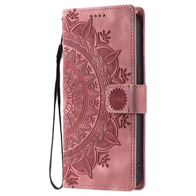 Til Samsung Galaxy S25 Ultra tegnebogscover Cover Shell Mandala Blomstermønster