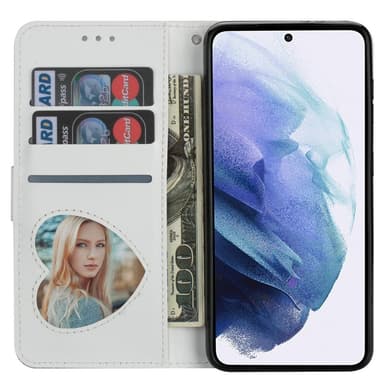 Til Samsung Galaxy S25 Ultra Stående Glittercover med Lynlåslomme - Sølv