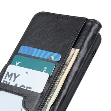 Crazy Horse Pung Standetui til Samsung Galaxy A21s - Sort
